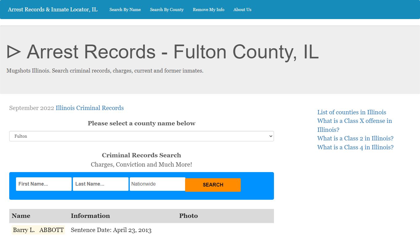 ᐅ Arrest Records - Fulton County, IL - Illinois Prison Talk